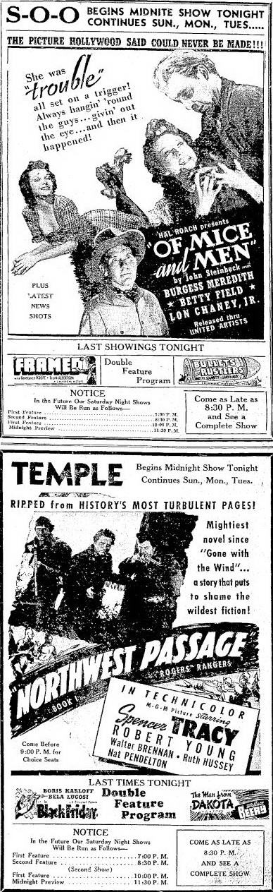 Strand Theater - Apr 27 1940 Temple And Soo Competing (newer photo)